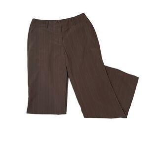 Tailor by B. Moss Womens Trousers‎ Dress Pants Brown Hi-Rise Stretch Size 8